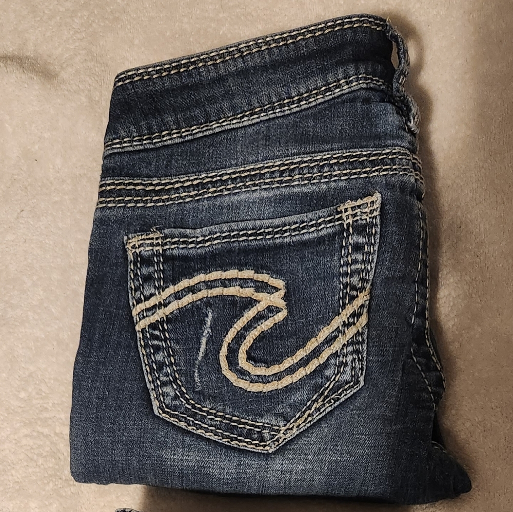 Ladies Silver Jeans